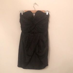H&M black leopard tube dress